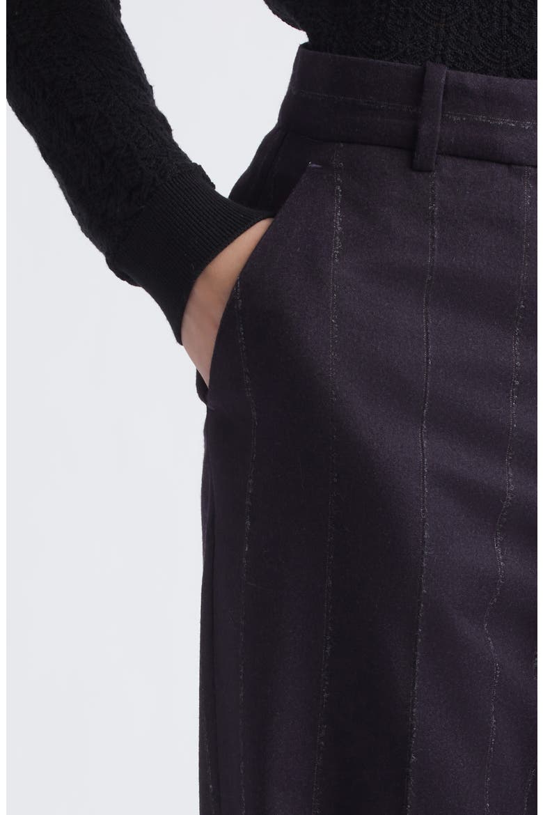 Pinstripe Straight Leg Wool Blend Pants, Alternate, color, 177 AMETHYST