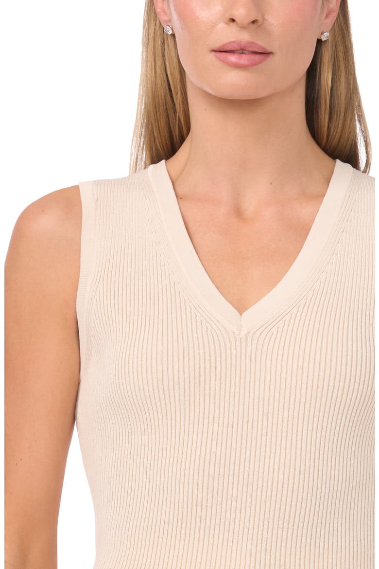 Rib Knit Sleeveless Sweater, Alternate, color, BIRCH