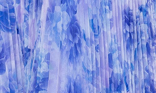 Shop Betsy & Adam Floral Print Corset Bodice Pleated Tulle Midi Cocktail Dress In Midi Tulle Corset Dress