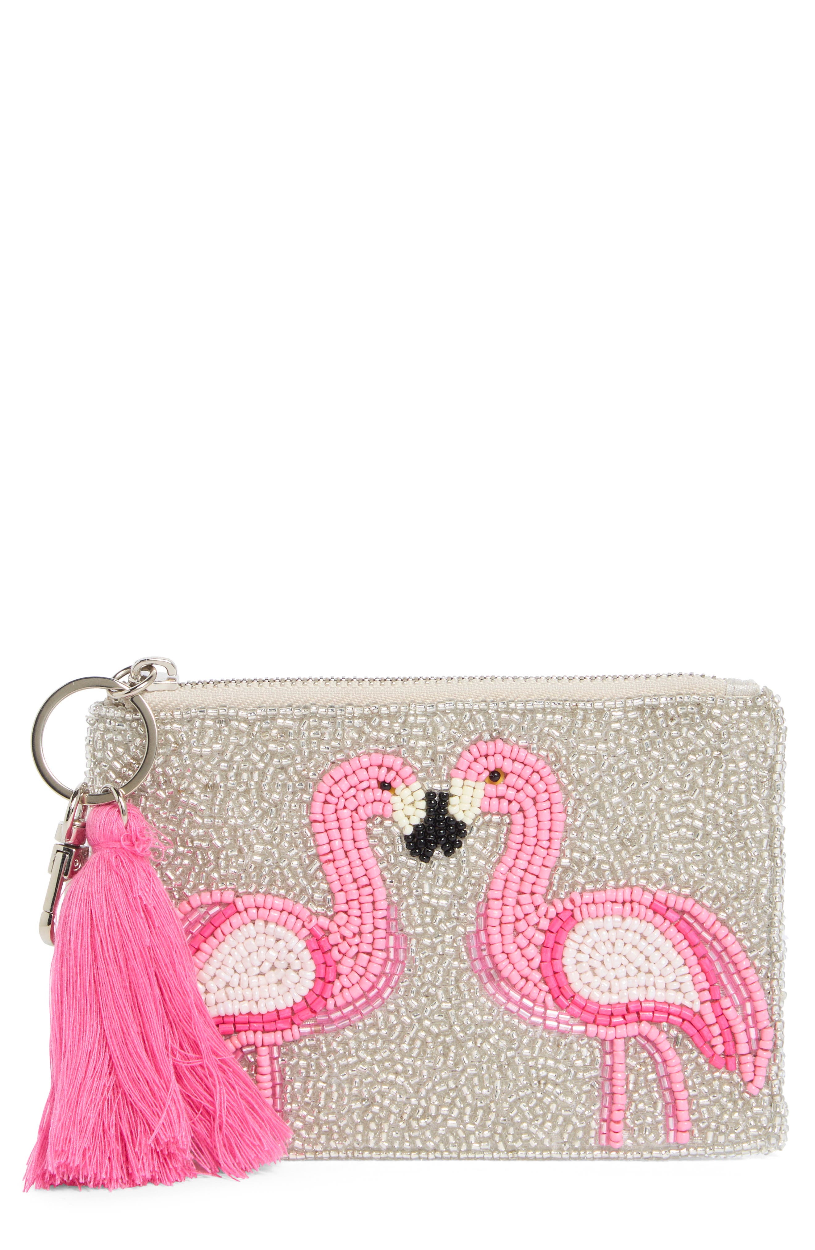Collection XIIX Beaded Flamingo Coin Purse
