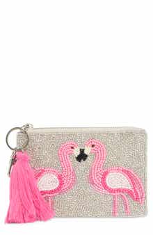 Collection XIIX Beaded Flamingo Coin Purse
