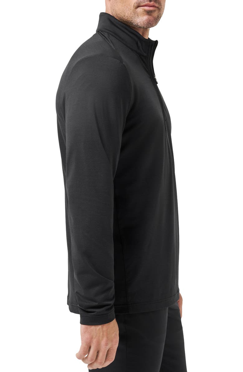 TravisMathew Heater Pro Quarter Zip Pullover, Alternate, color, Black