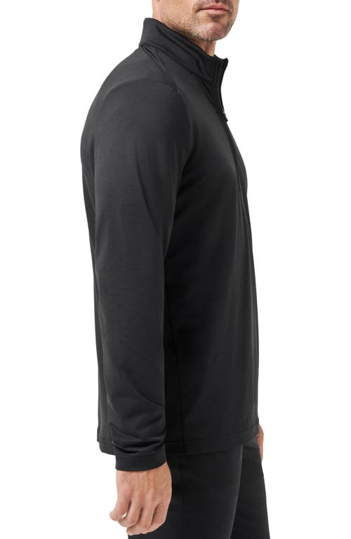 Travismathew Heater Pro Quarter Zip Pullover In Black