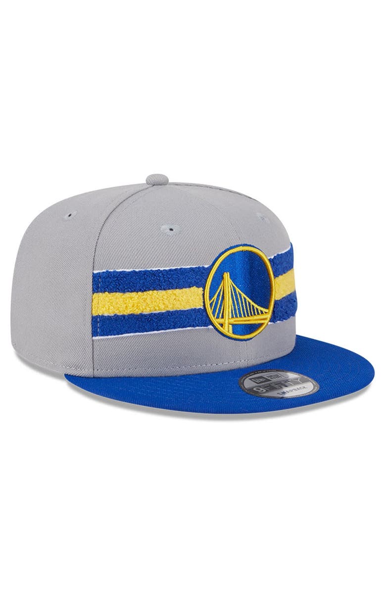 New Era Men's New Era Gray Golden State Warriors Chenille Band 9FIFTY Snapback Hat, Alternate, color, Gray