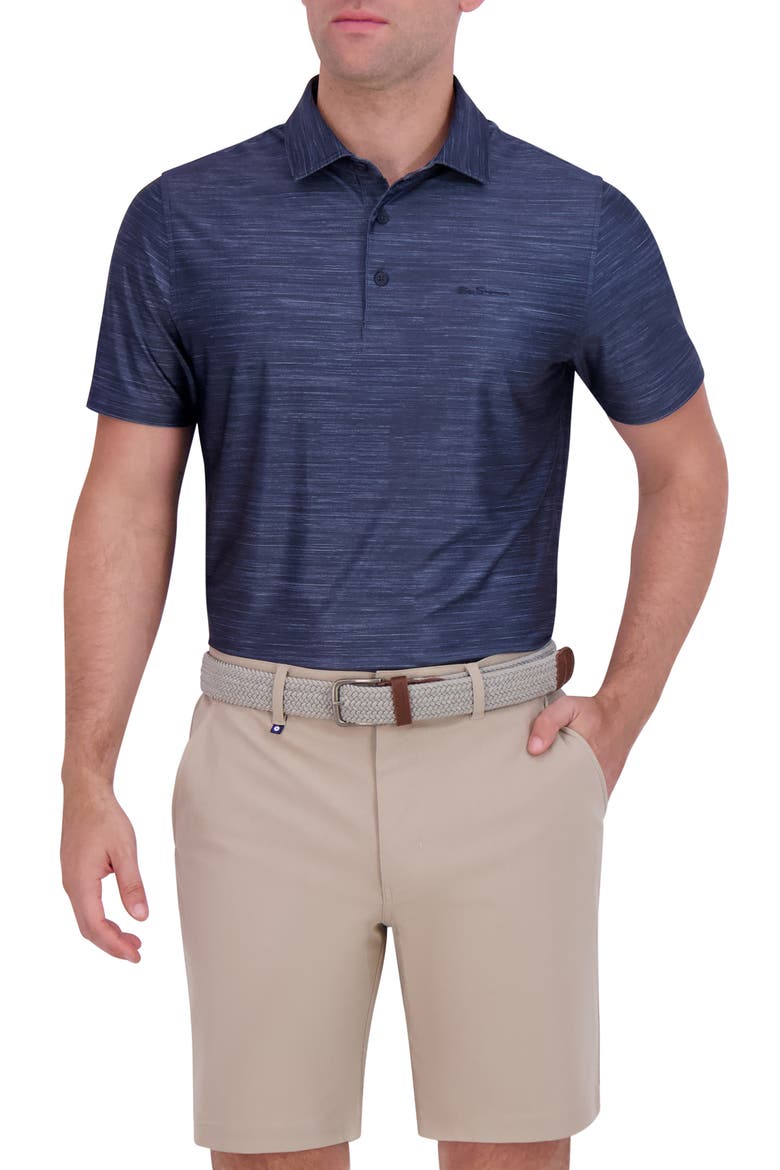 Mélange Stretch Tech Polo, Main, color, NAVY