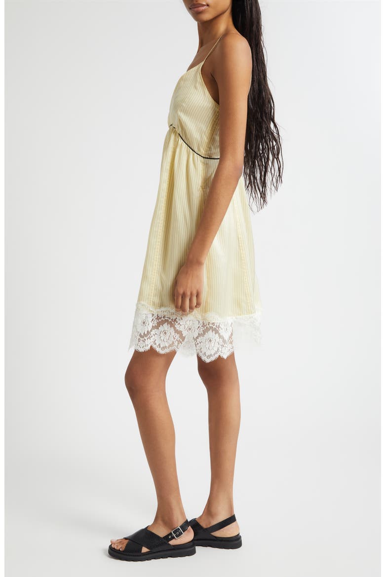 Lace Trim Pinstripe Slipdress, Alternate, color, EGGWHITE BASE / BLACK STRIPES