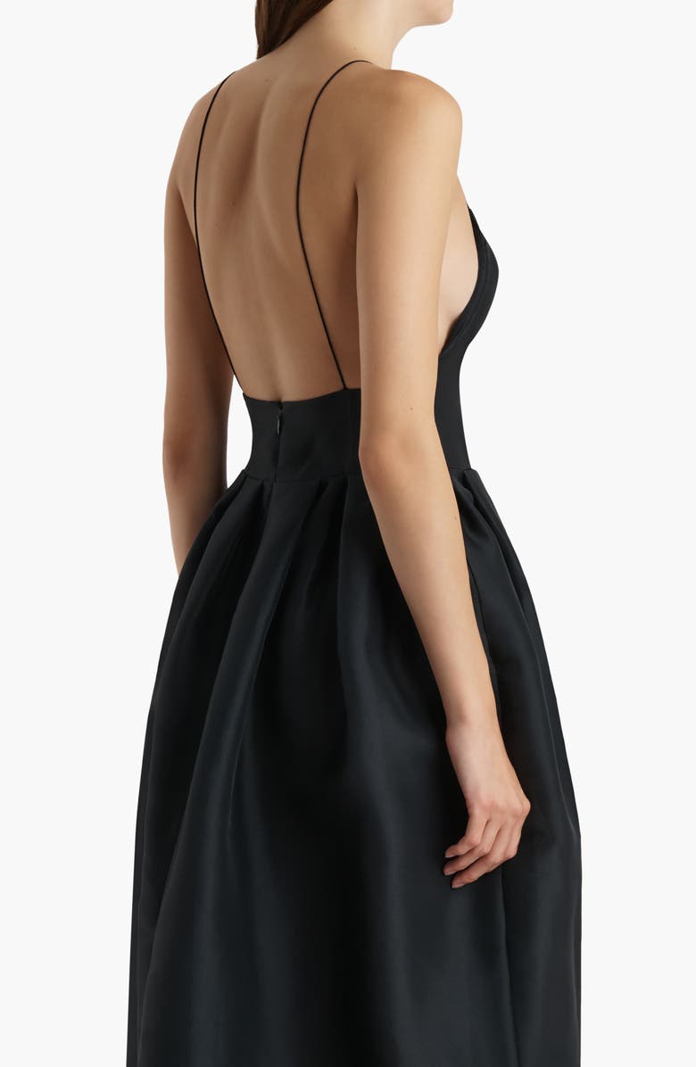 Khaite Colette Silk Organza Gown, Alternate, color, Black