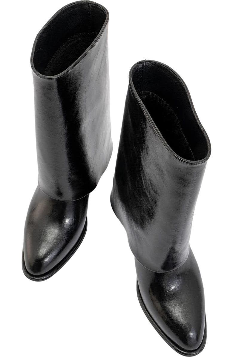 Prologue Shoes Ellas Chunky Heel Boot, Alternate, color, Black Faux Leather