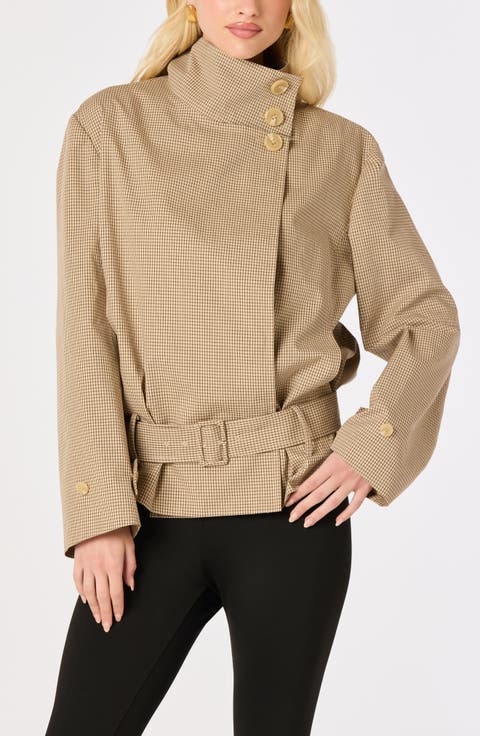 Gael Plaid Belted Jacket