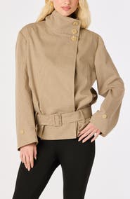 ASTR the Label Gael Plaid Belted Jacket