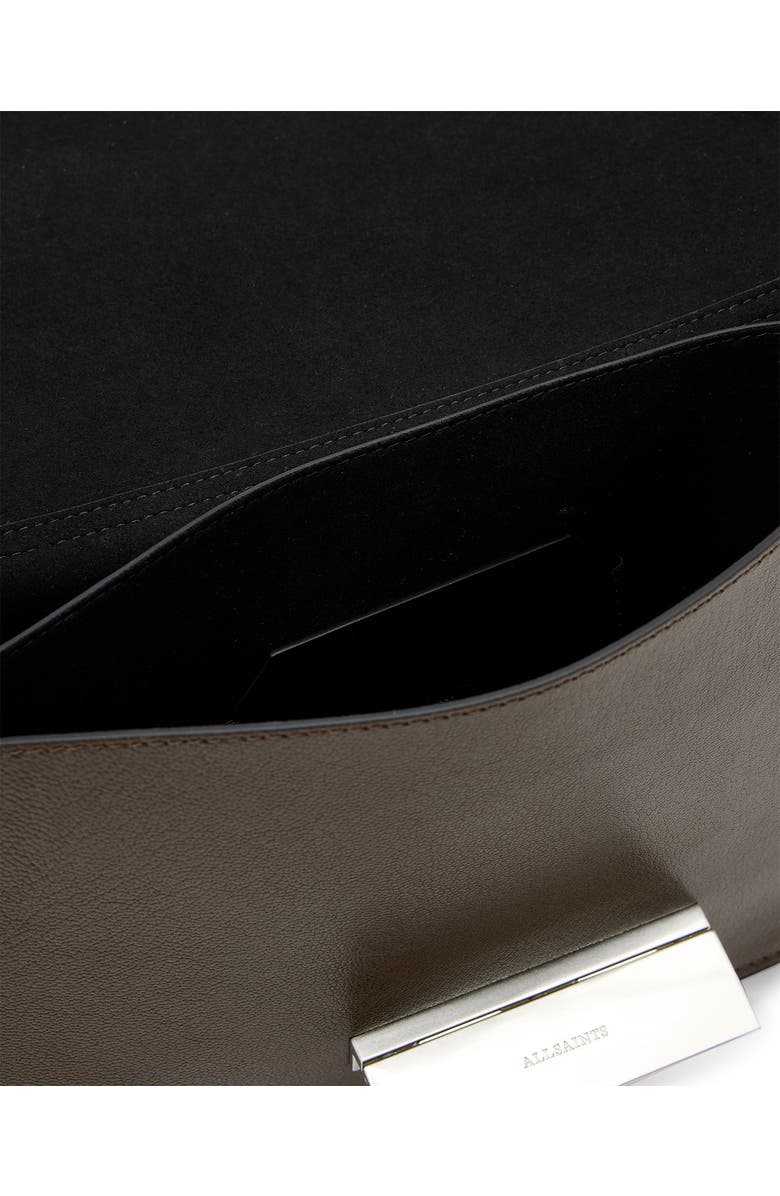 AllSaints Etta Leather Shoulder Bag, Alternate, color, Fango Brown- Glazed