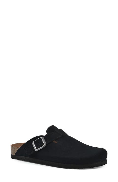 Bari Faux Shearling Footbed Suede Mule