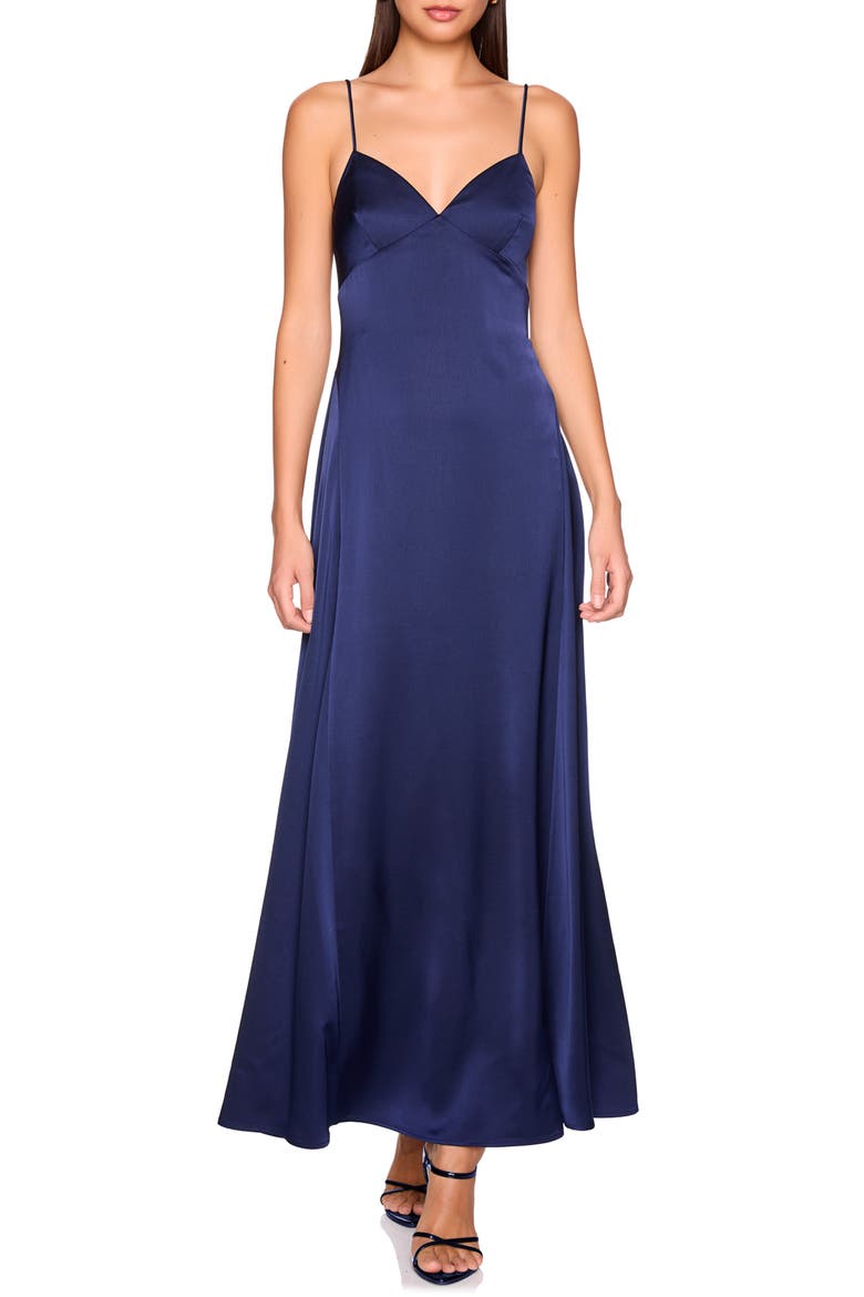 Satin Slipdress, Main, color, DEEP SEA