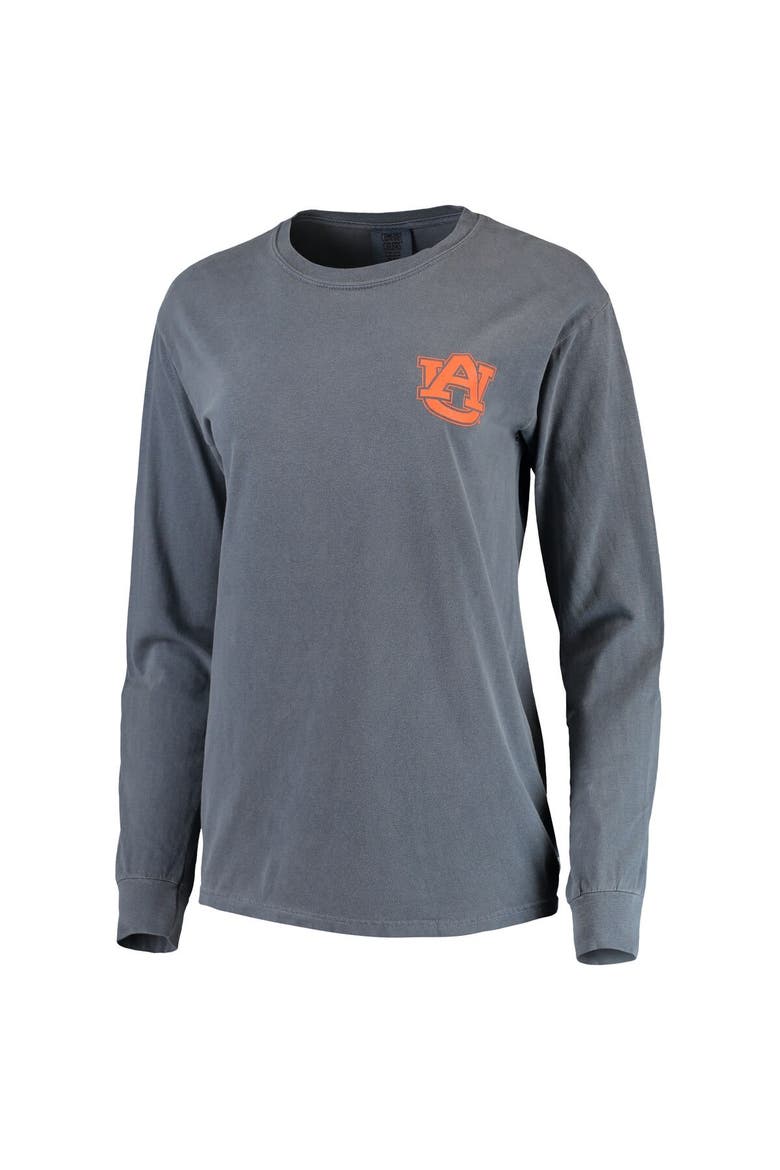 Women's Navy Auburn Tigers Comfort Colors Campus Skyline Long Sleeve Oversized T-Shirt, Alternate, color, Navy