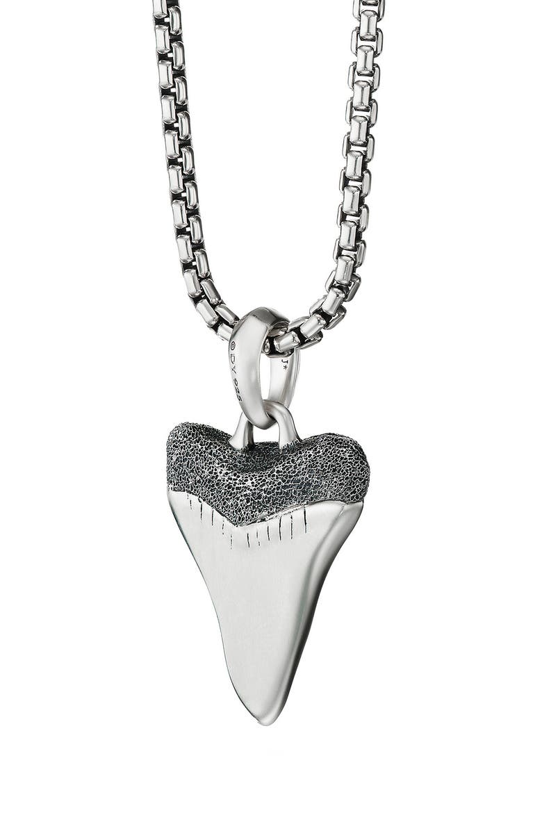 David Yurman Shark Tooth Amulet with Pavé Black Diamonds, Alternate, color, 