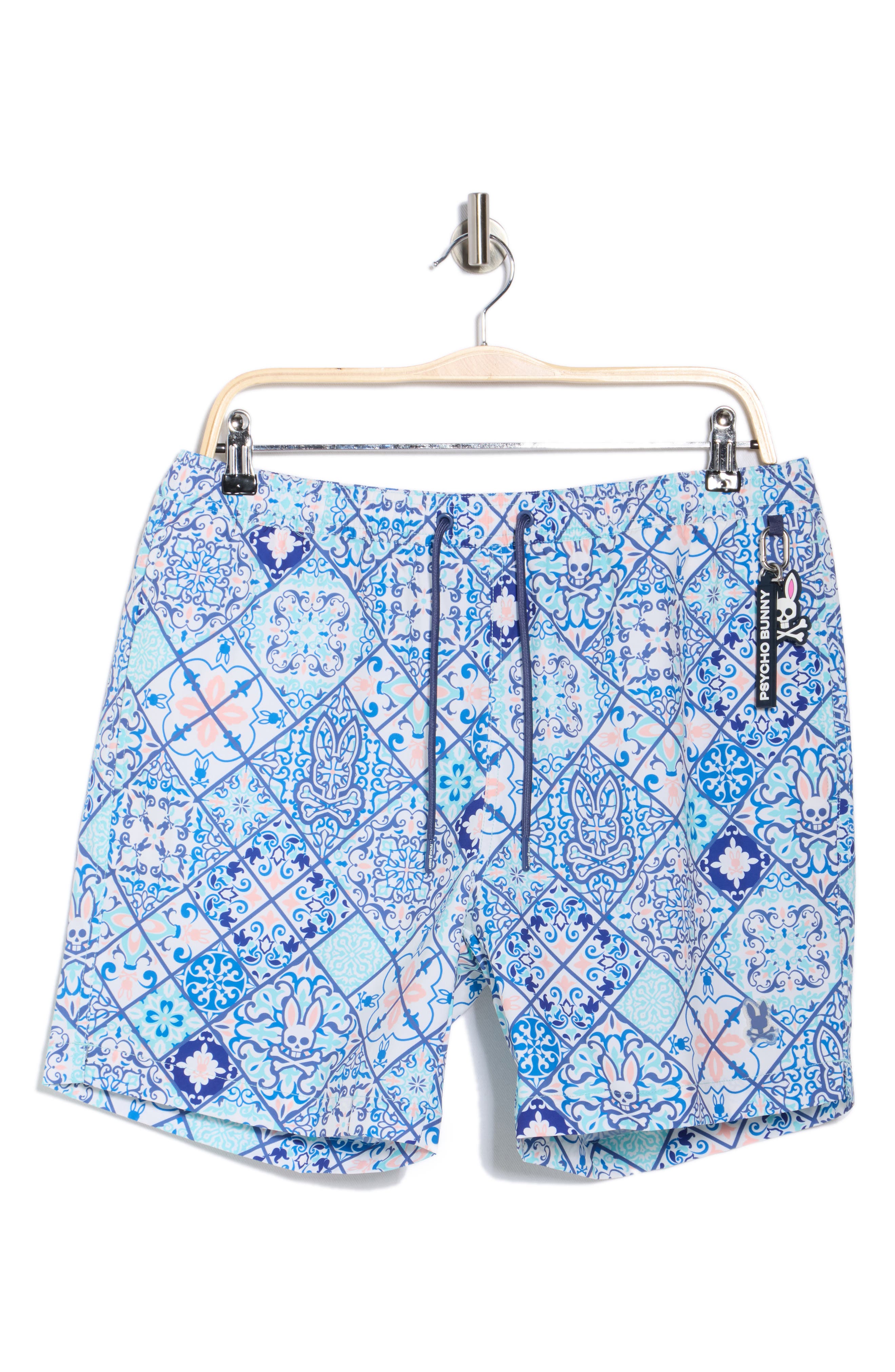 Psycho Bunny Nivar Print Swim Trunks
