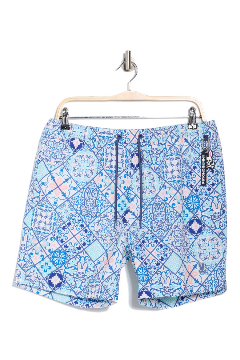 Nivar Print Swim Trunks, Alternate, color, MULTI BLUE