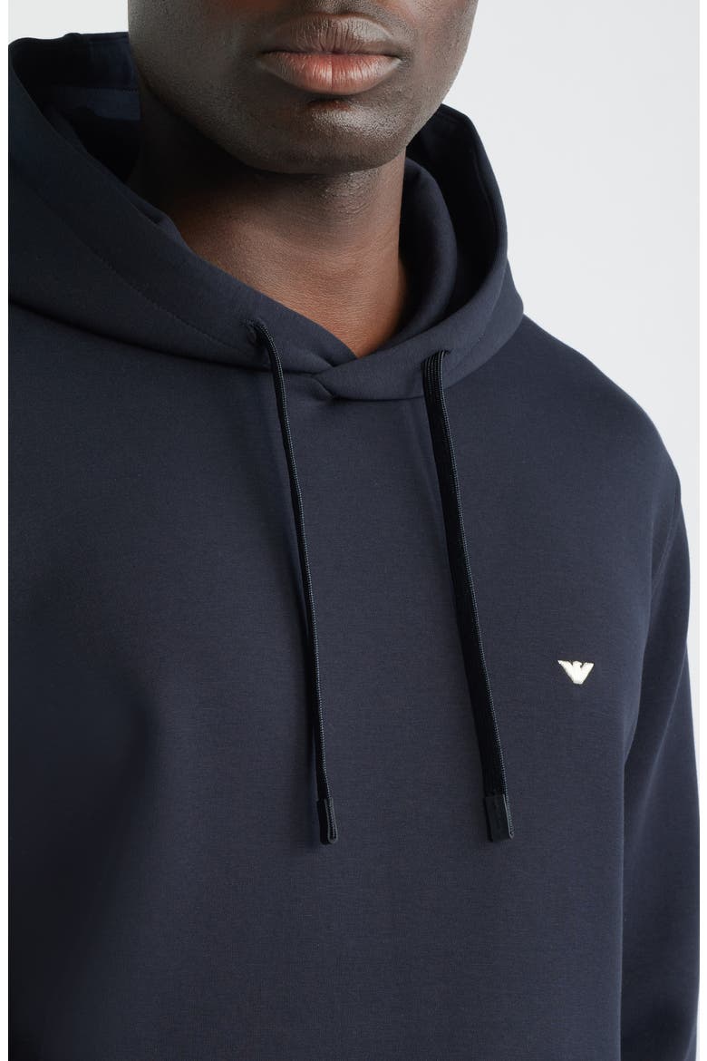 Embroidered Logo Hoodie, Alternate, color, SOLID BLUE NAVY