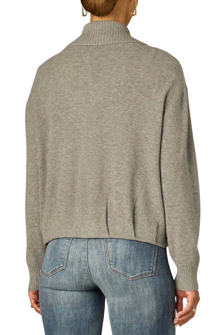 Collared Snap Front Cardigan, Alternate, color, GREY
