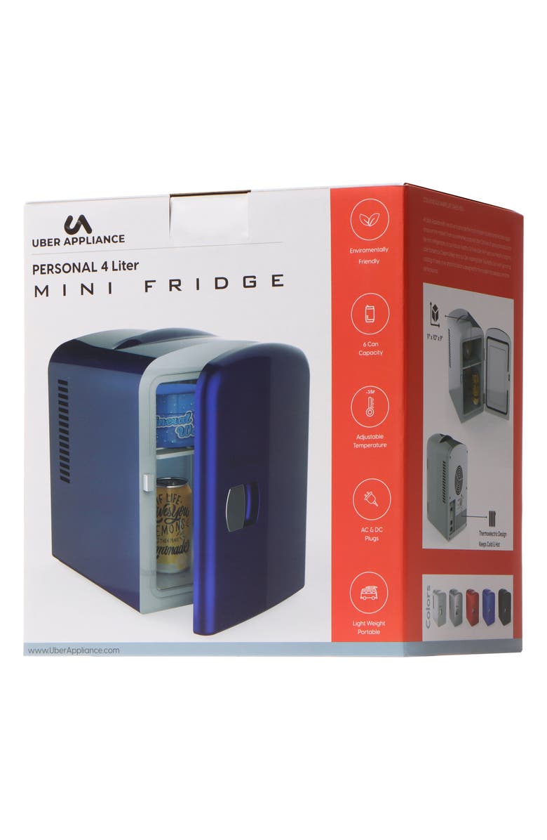 UBER APPLIANCE 6-Can Mini Fridge - Blue, Alternate, color, Blue