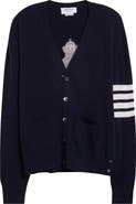Thom Browne Holiday Hector Nutcracker 4-Bar Virgin Wool Cardigan