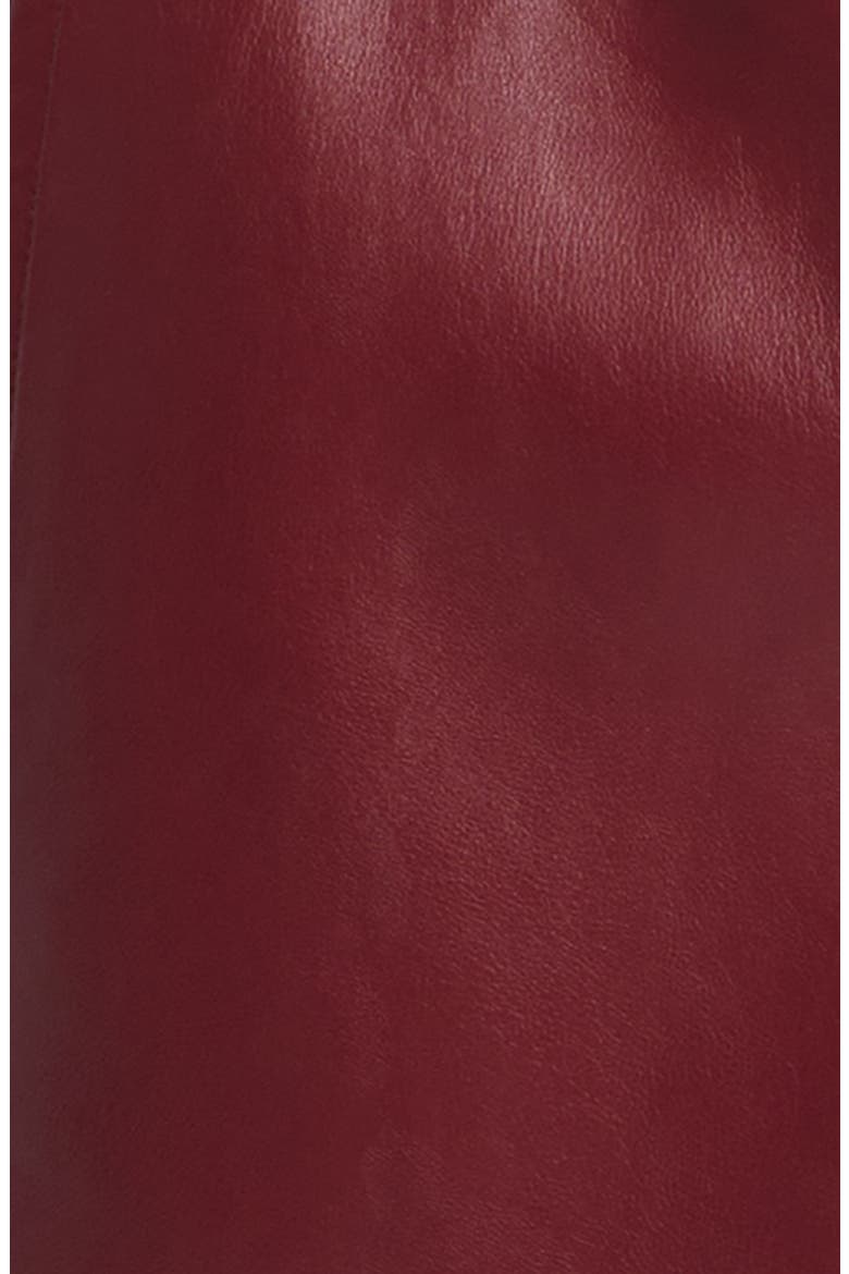 Lydia Faux Leather Snap Front Minidress, Alternate, color, OXBLOOD