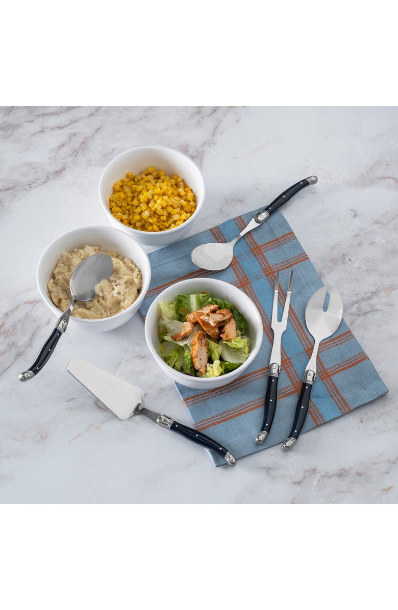 FRENCH HOME Laguiole Hostess 5-Piece Serving Set, Alternate, color, Navy