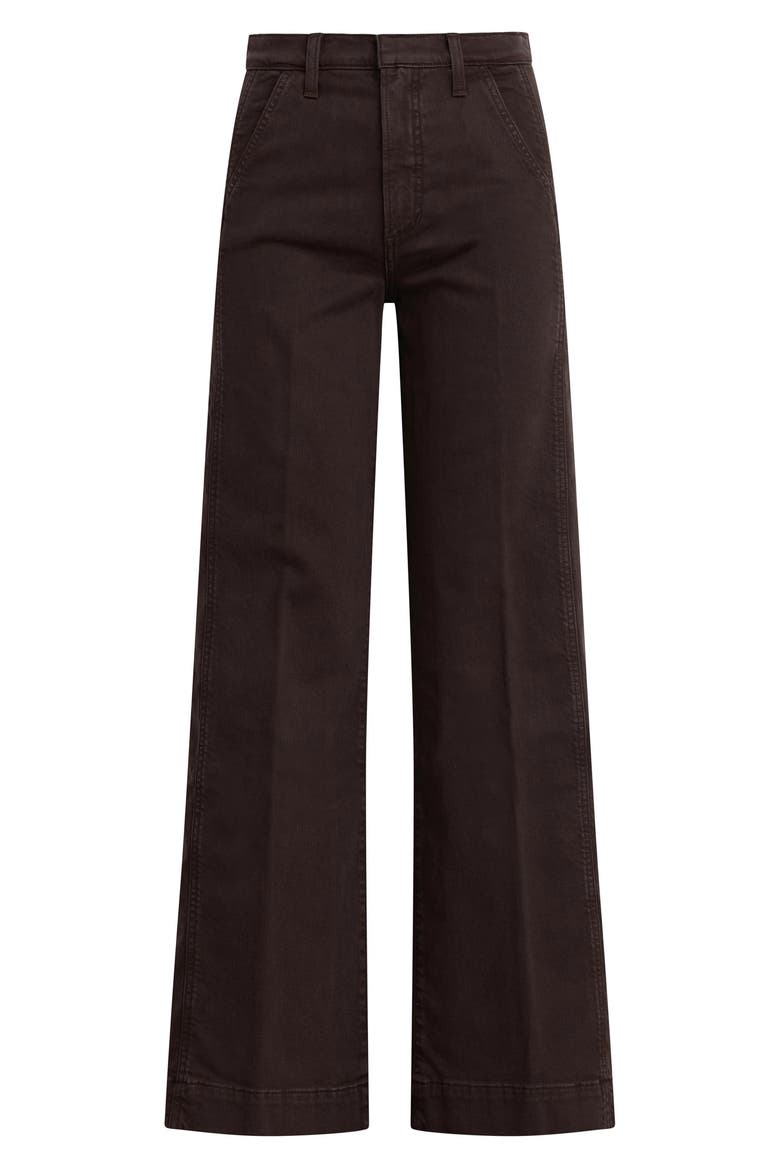 The Mia High Waist Wide Leg Paneled Jeans, Alternate, color, DARK COFFEE BEAN