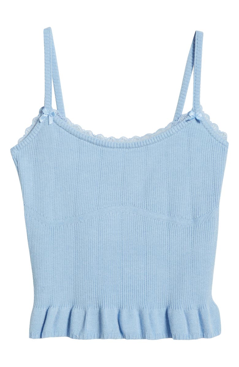 PacSun Jennie Ruffle Sweater Tank, Alternate, color, Celestial Blue