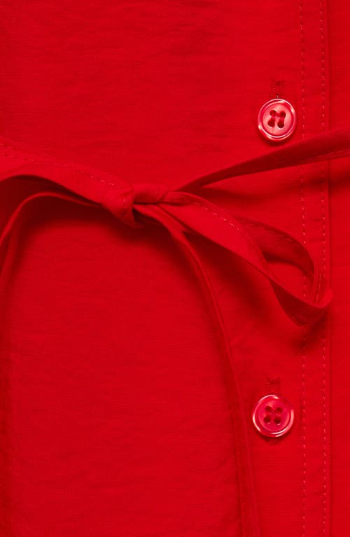 Mango Robe Chemisier Poches Rouge - Femme - L -  In Red