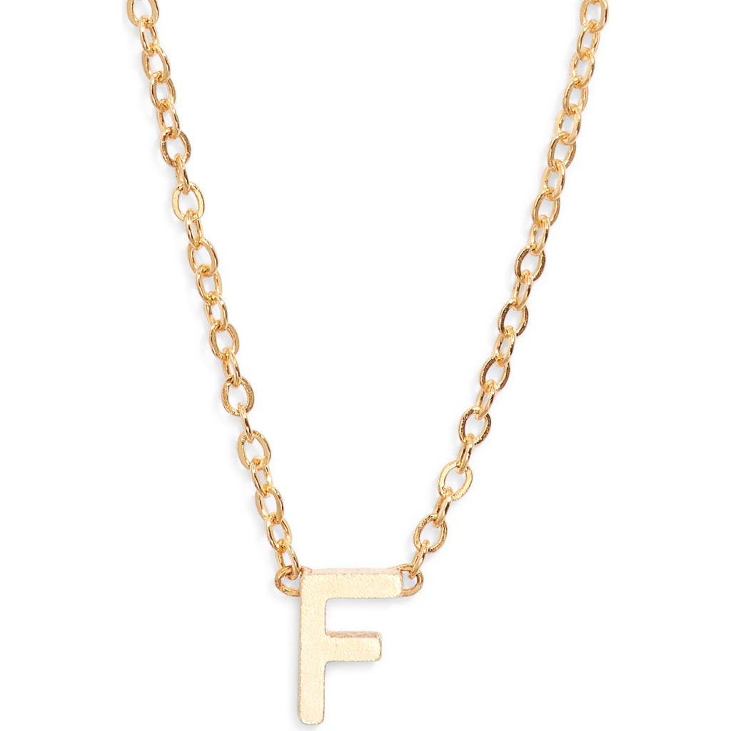 Set & Stones Cheyenne Initial Pendant Necklace In Gold