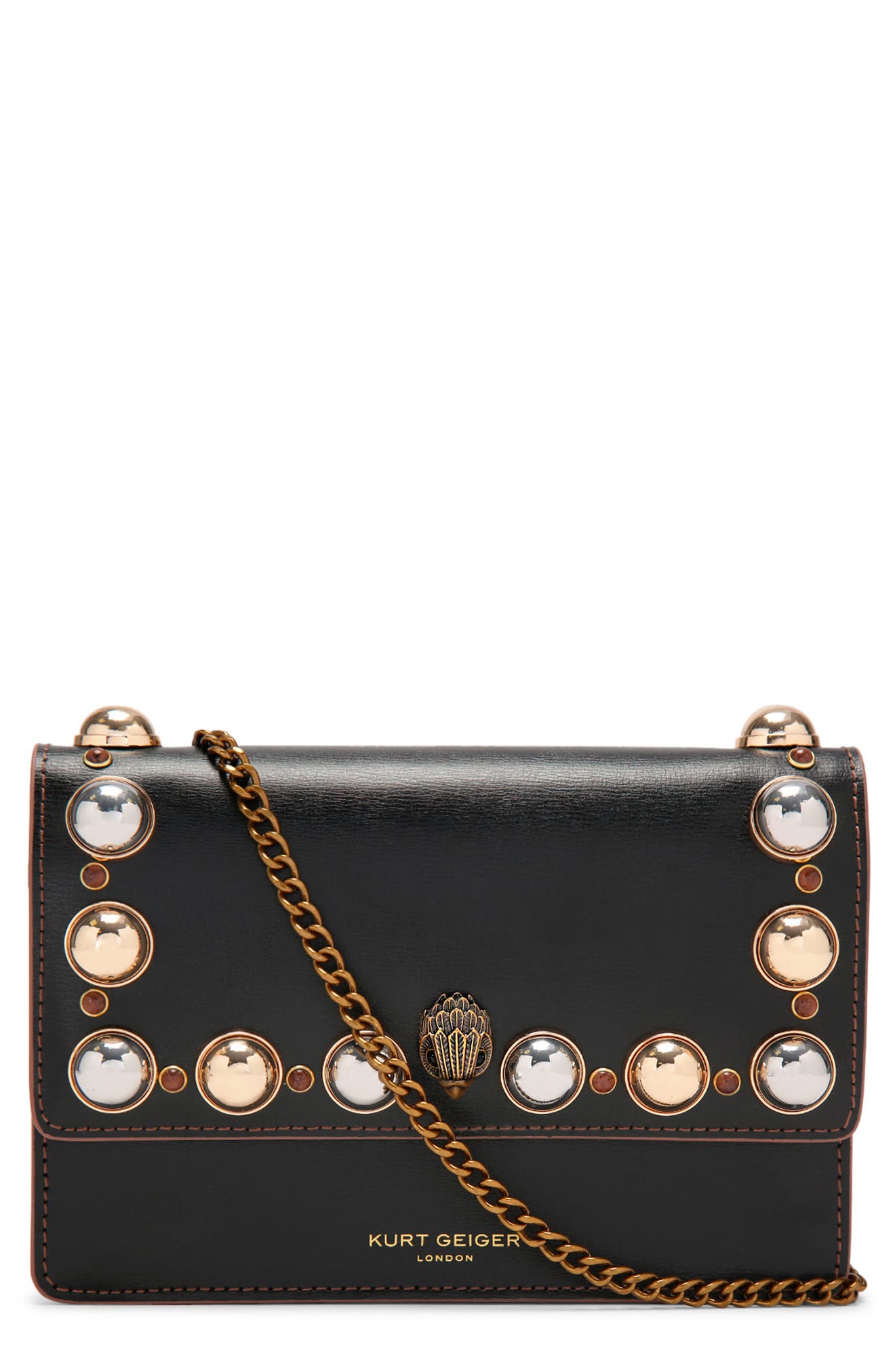 Kurt Geiger London Mini Shoreditch Studs Crossbody Bag, Main, color, 