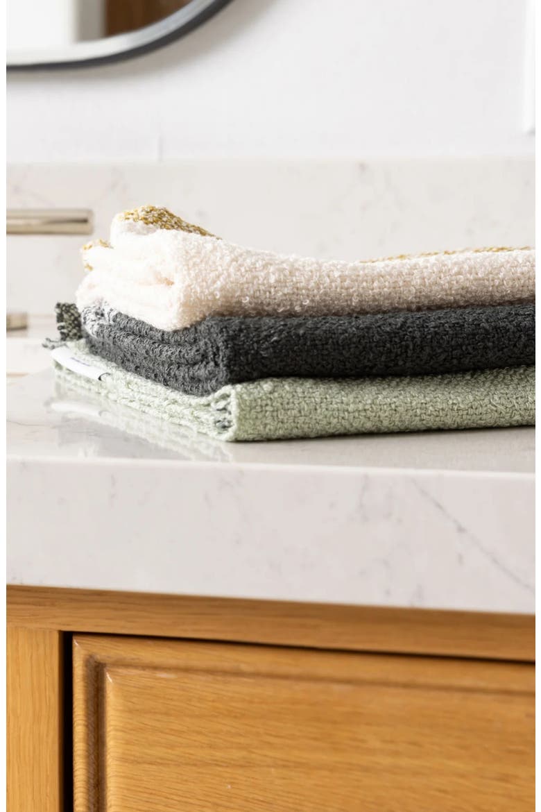 Textured Bouclé Towel, Alternate, color, FERN & FOREST
