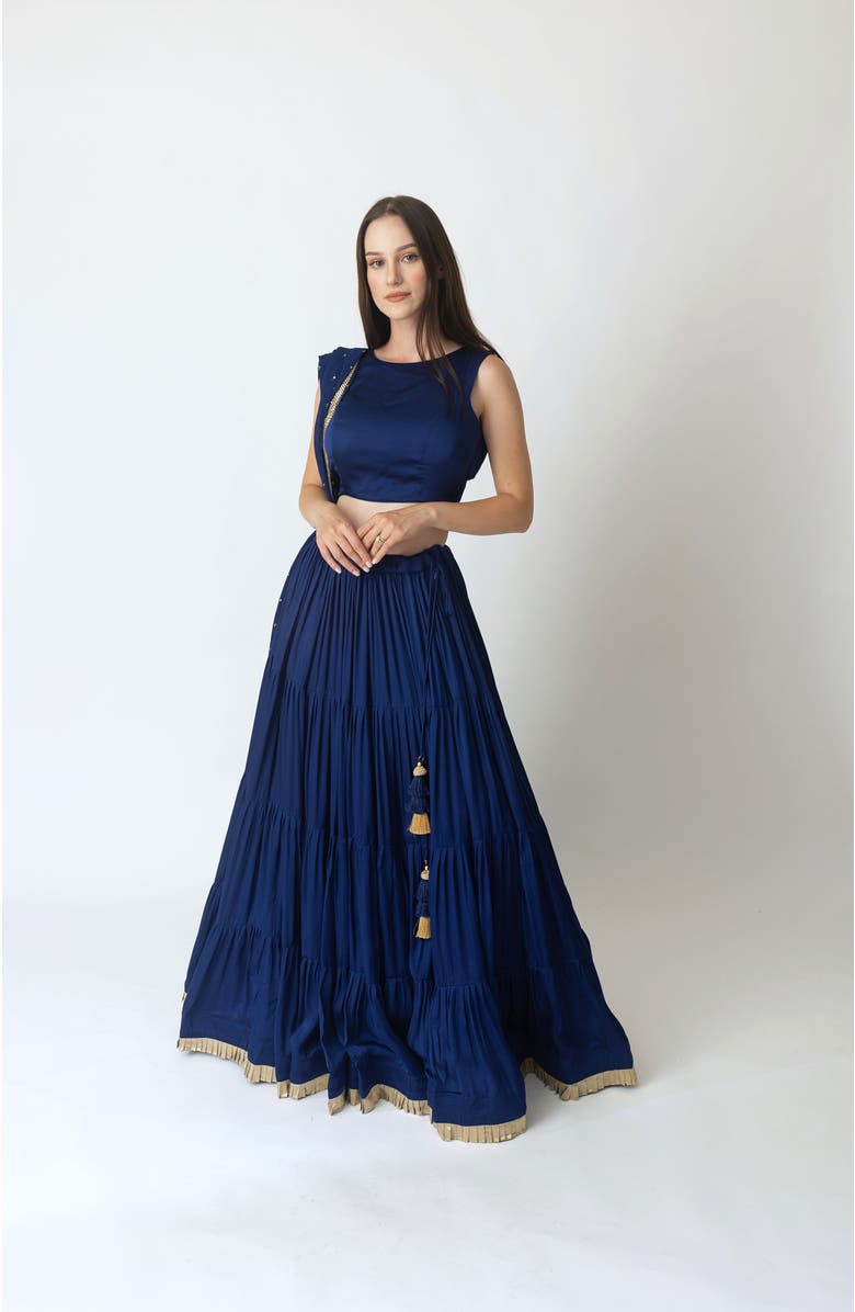 RAAS Tori Royal Blue Lehenga Choli with Dupatta, Alternate, color, Royal Blue