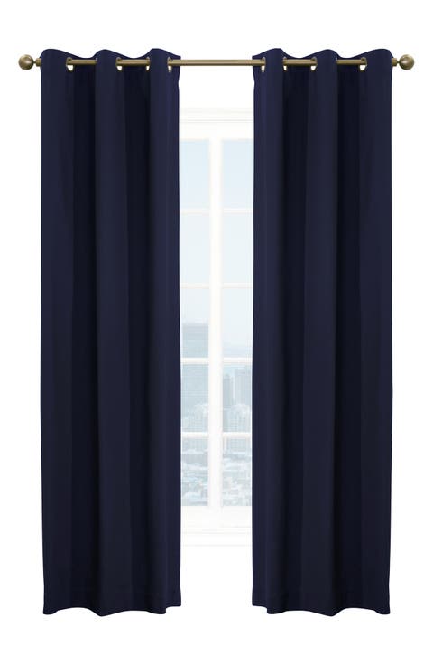 Set of 2 Cotton Curtain Panels