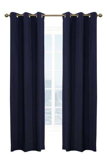 Outdoor Decor By Commonwealth Set Of 2 Cotton Curtain Panels In Blue
