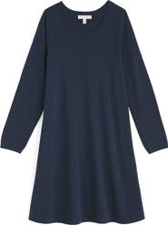 Seasalt Cornwall Long Sleeve Organic Cotton A-Line Sweater Dress