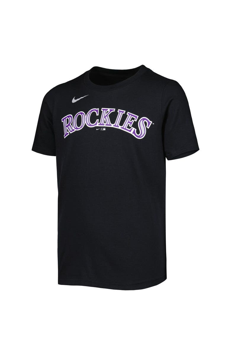 Nike Youth Nike Kris Bryant Black Colorado Rockies Player Name & Number T-Shirt, Alternate, color,