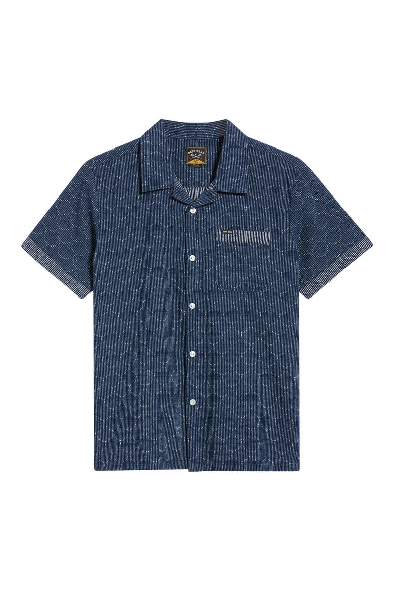 Scales Woven Camp Shirt, Main, color, NAVY