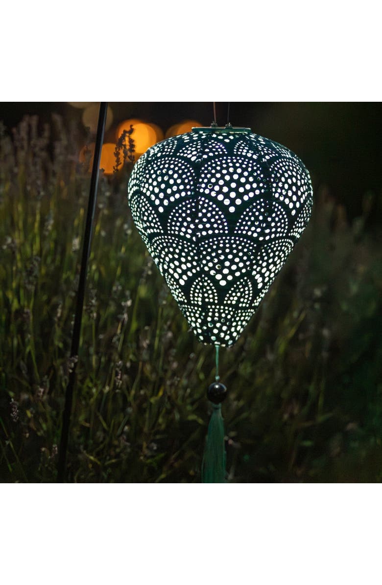 Allsop Home & Garden Soji Stella - Tassel Balloon - Solar Lantern, Alternate, color, Jade