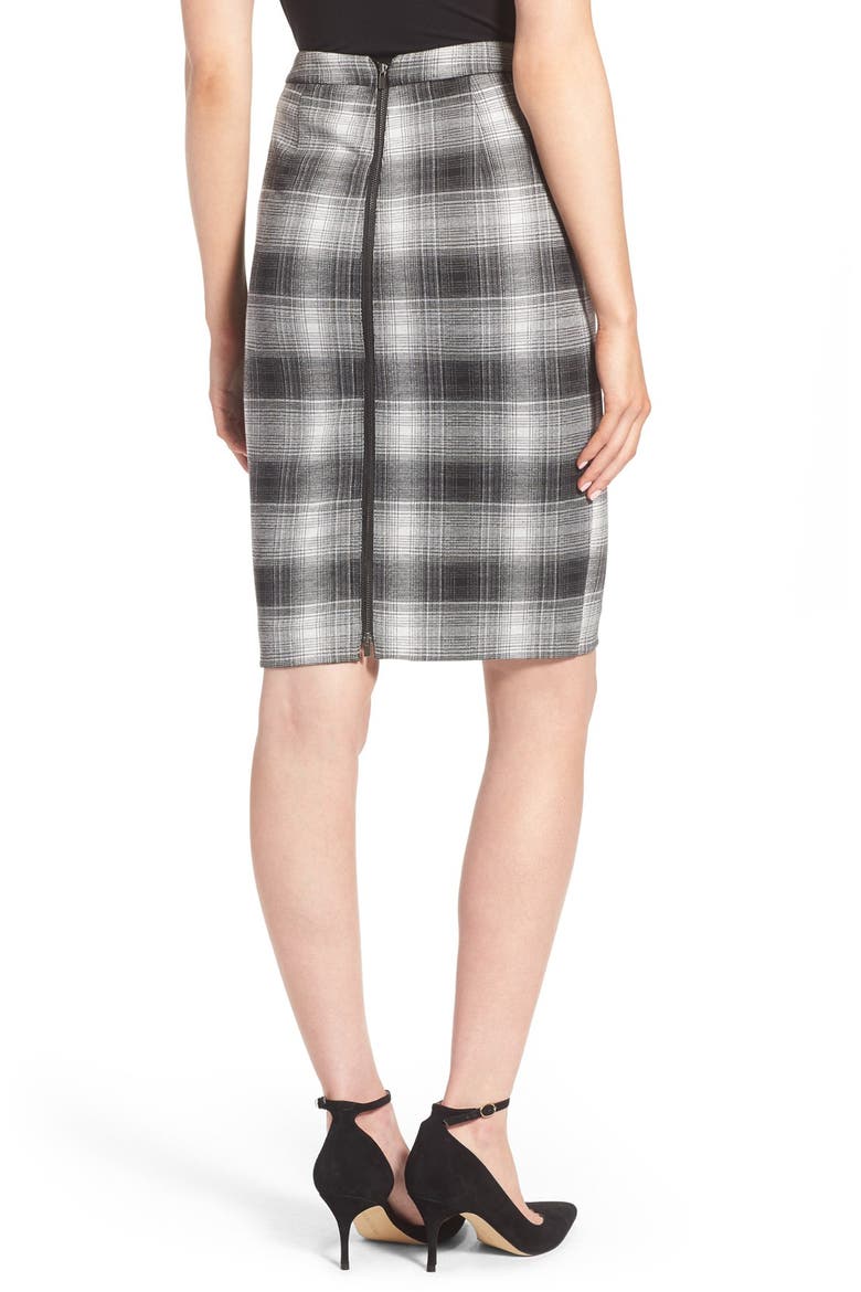 Plaid Pencil Skirt, Alternate, color, BLACK PLAID PATTERN