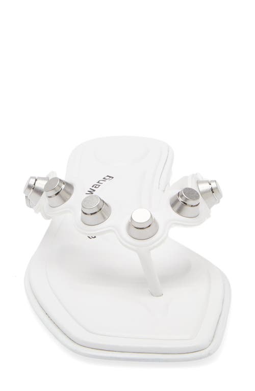 Alexander Wang White Rexa Thong Flat Sandals In White