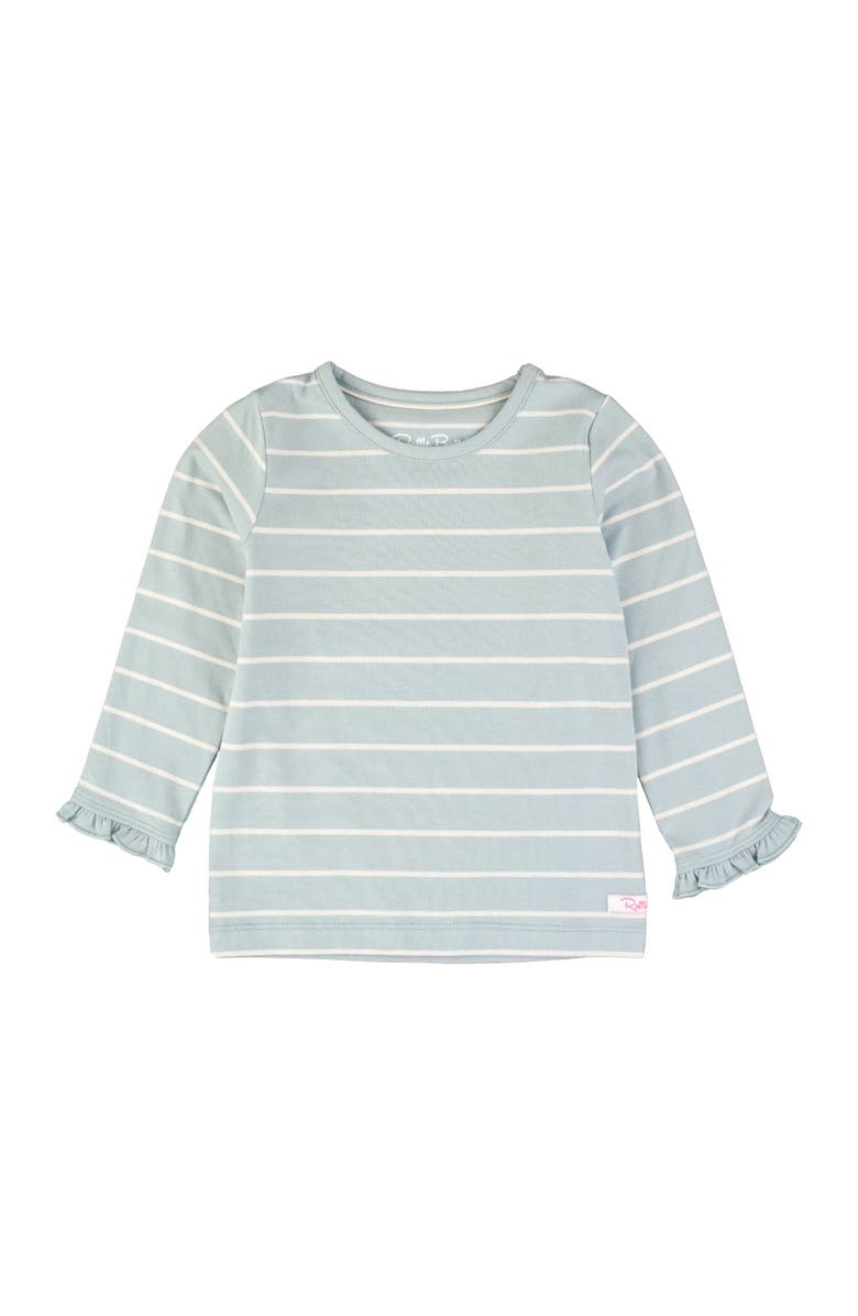 RuffleButts Girls Knit Long Sleeve Ruffle Layering Tee, Main, color, 