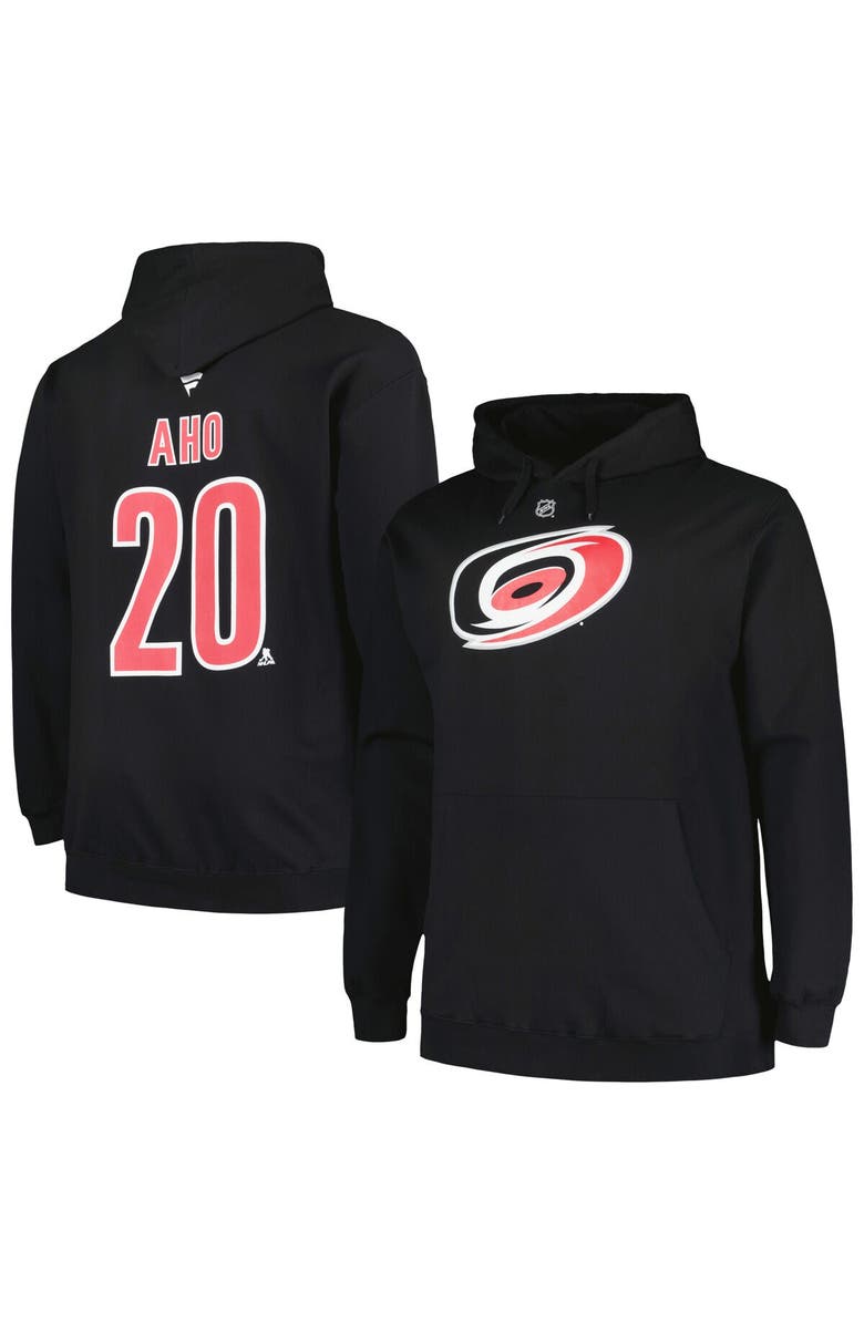 PROFILE Men's Profile Sebastian Aho Black Carolina Hurricanes Big & Tall Name & Number Pullover Hoodie, Alternate, color, Black