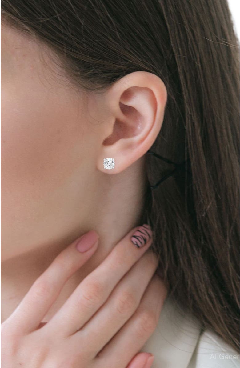 Bliss Diamond Certified 2.00Ct TW Diamond Studs Screw Back 14k Gold Lab Grown, Alternate, color,