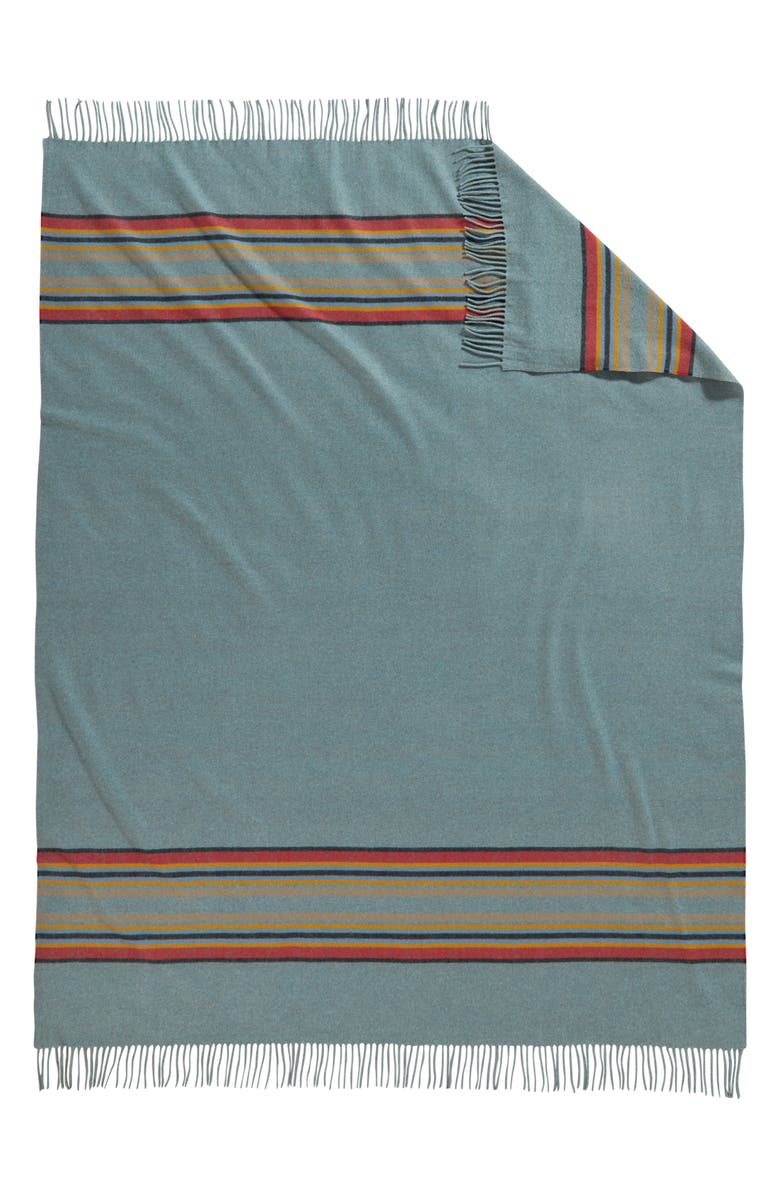 Pendleton 5th Avenue Throw Blanket, Alternate, color, Green Heather
