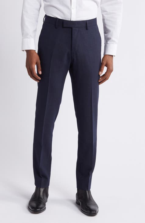 Mens slim fit dress trousers best sale