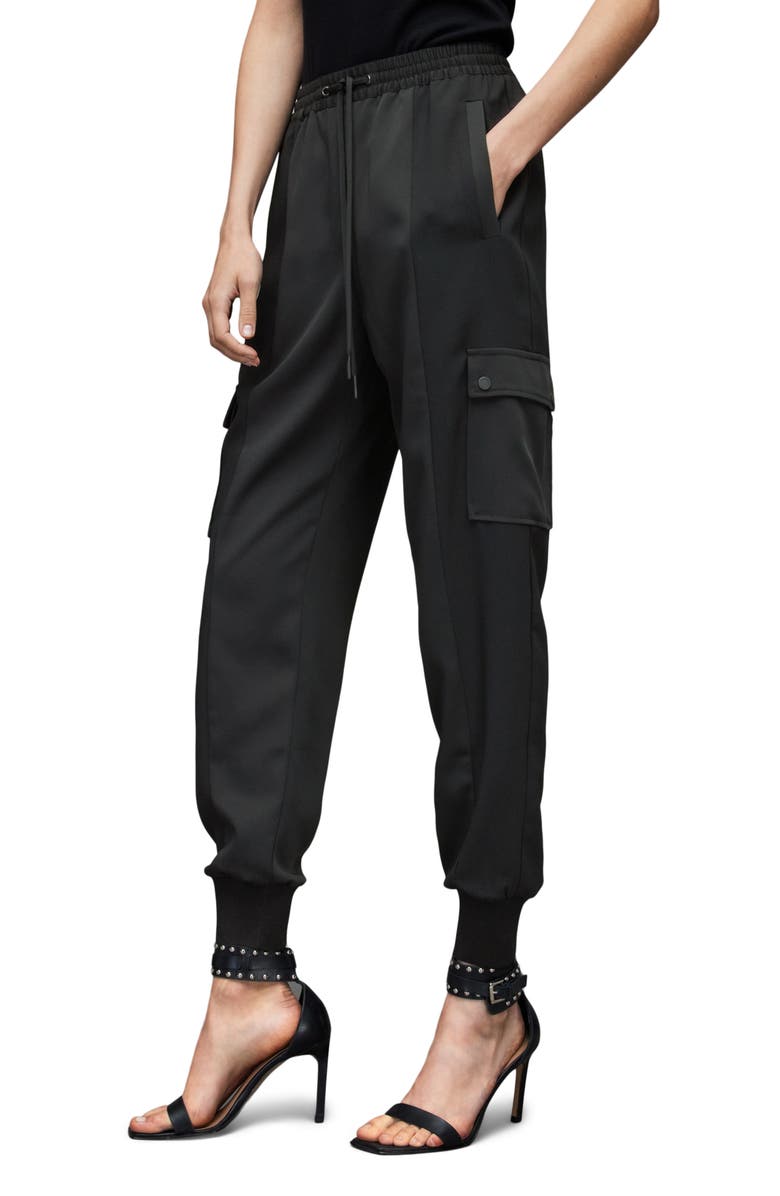 AllSaints Maddie Tie Waist Joggers, Alternate, color,