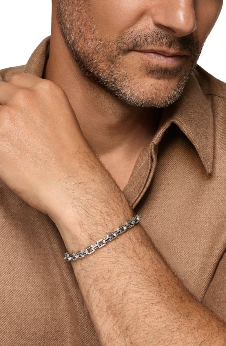 David Yurman Streamline Link Bracelet, Alternate, color, Black Diamond