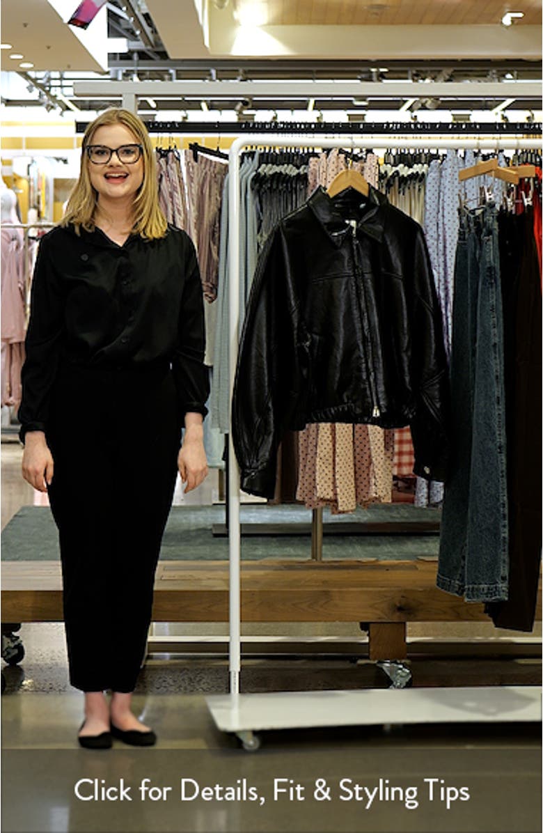 Dixon Recycled Leather Bomber Jacket, sales video thumbnail